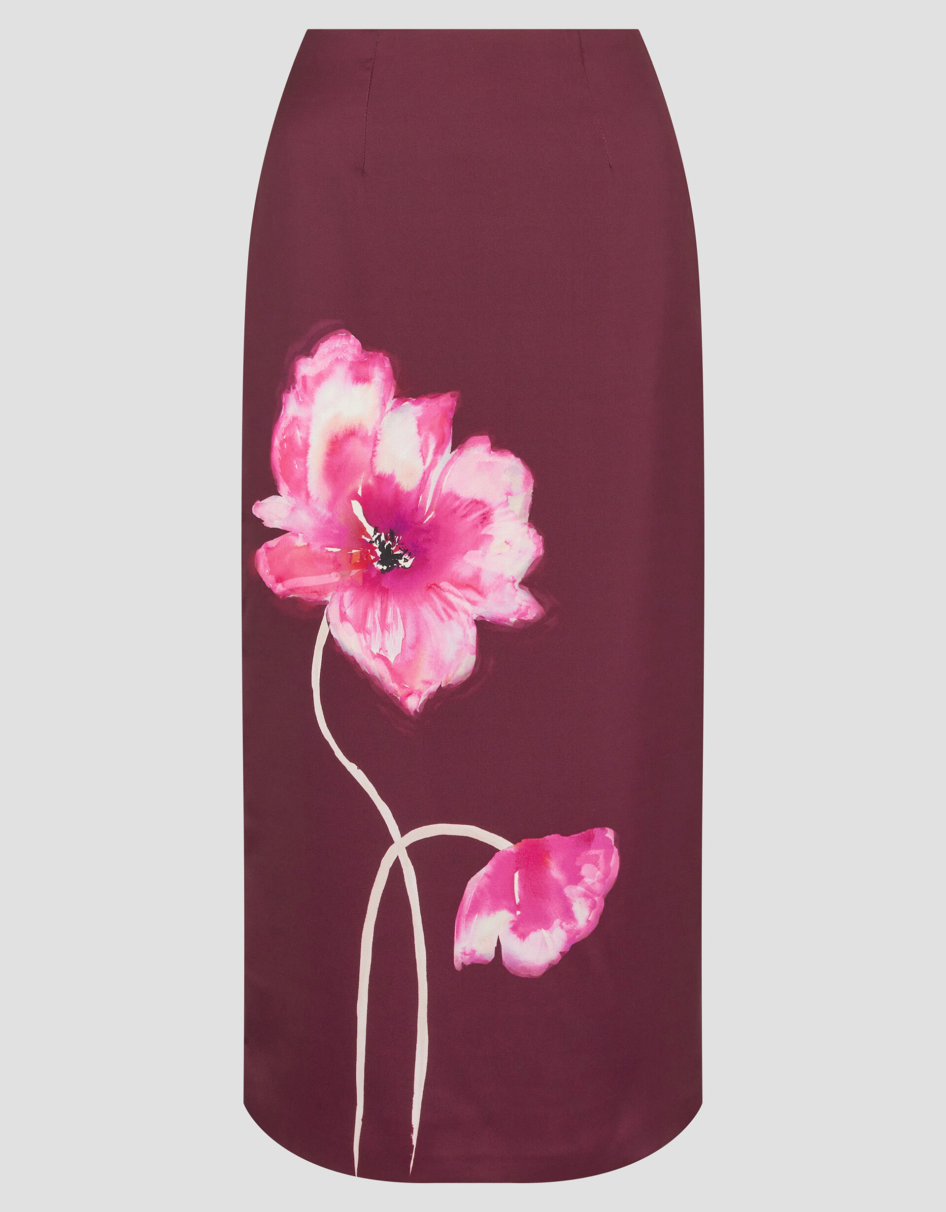 Pink skirt red flowers shop