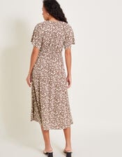 Natalia Jersey Print Shirt Dress, Brown (BROWN), large