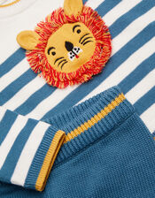 Newborn Louis Lion Set, Blue (BLUE), large