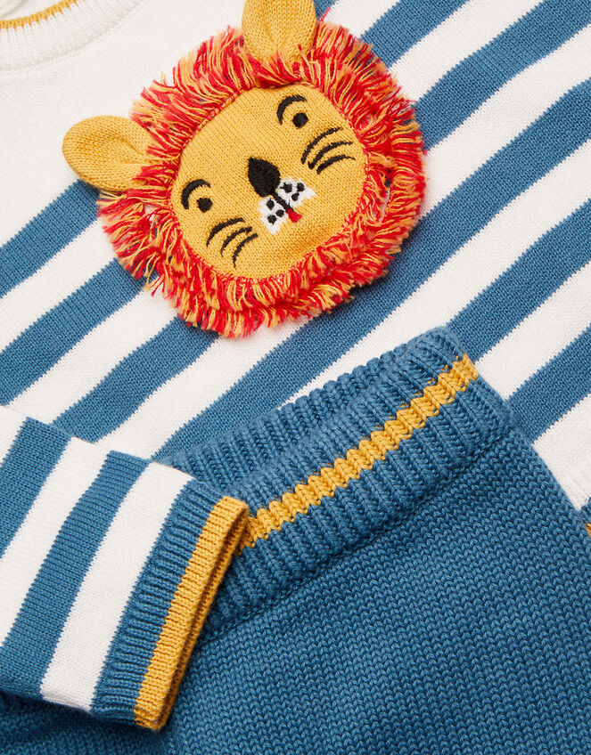 Newborn Louis Lion Set, Blue (BLUE), large