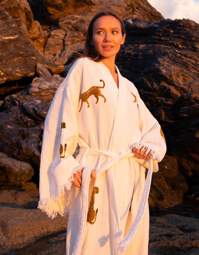 Meraki Beach Leopard Kimono, , large