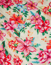 Baby Floral Print Playsuit, Ivory (IVORY), large