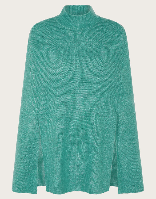 Ribbed Poncho, , large