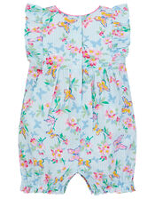 Newborn Baby Butterfly Floral Romper , Blue (BLUE), large