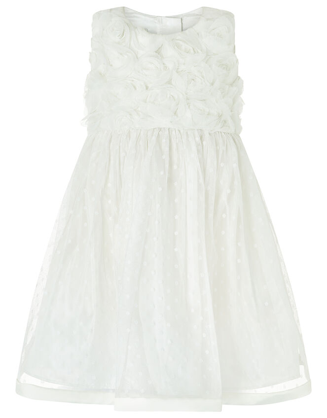 Baby Blossom Rose Ivory Occasion Dress, Ivory (IVORY), large