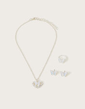 Butterfly Heart Jewellery Set, Ivory (IVORY), large