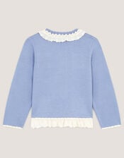 Broderie Lace Cardigan, Blue (BLUE), large