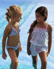 Sunuva Vintage Ditsy Floral Bikini Set, Blue (BLUE), large