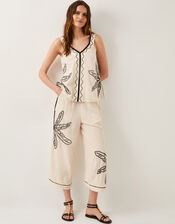Hope Leaf Embroidered Cami Top, Natural (NATURAL), large