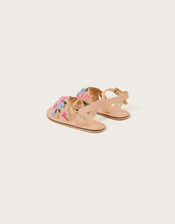 Floral Embroidered Walker Sandals, Pink (PINK), large