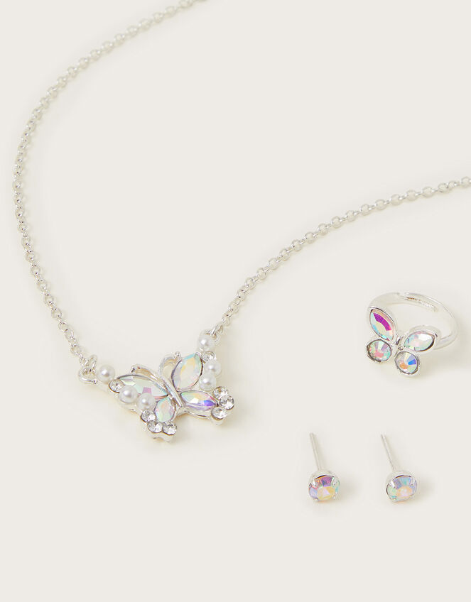 Frosted Butterfly Jewellery Set, , large