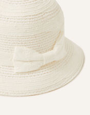 Baby Broderie Sparkle Hat, Ivory (IVORY), large