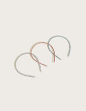 Pearl Dazzle Headbands Set of Three, , large