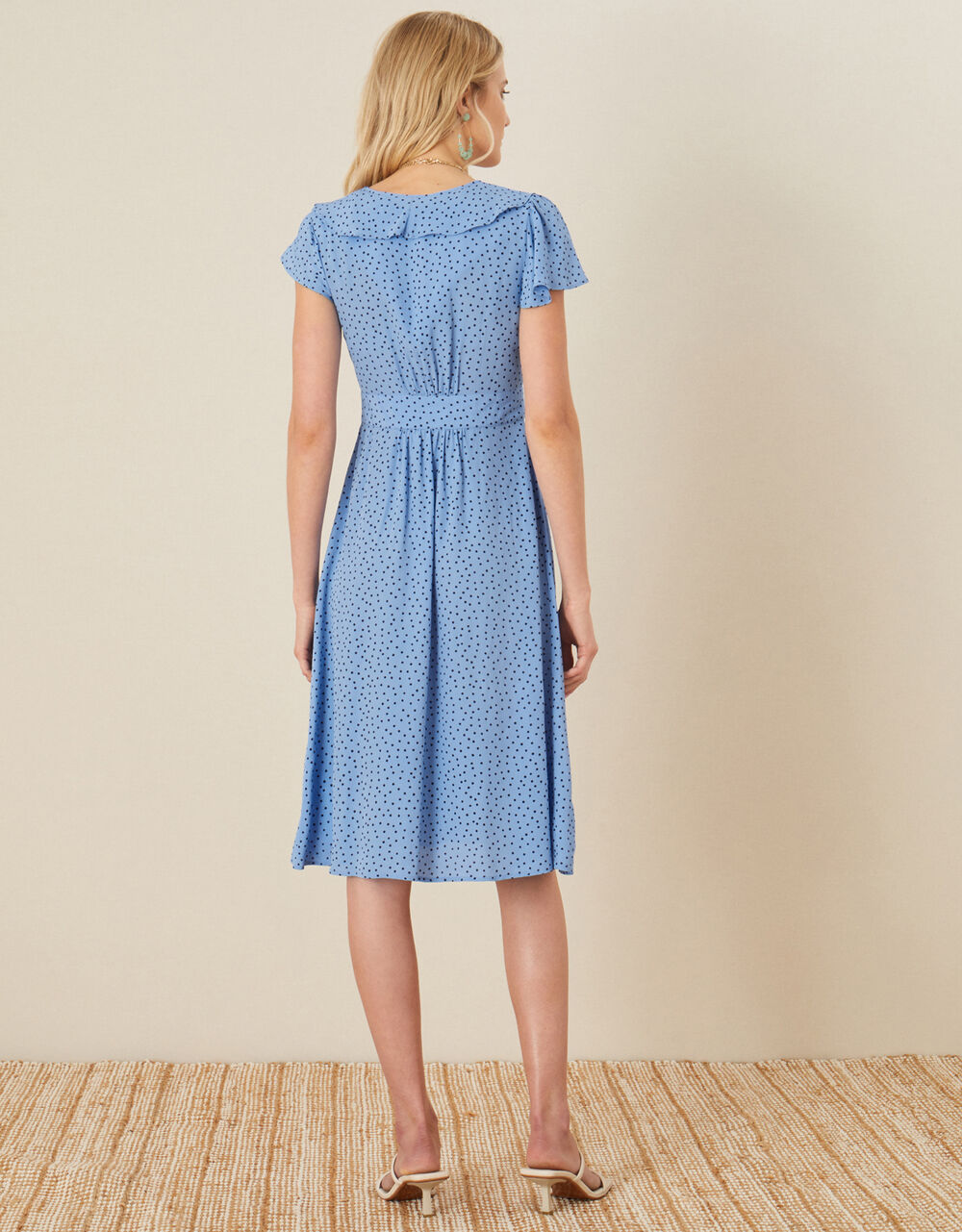 Fannie Frill Dress Blue