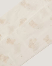 2-Pack 20 Denier Polka Dot Butterfly Tights, White (WHITE), large