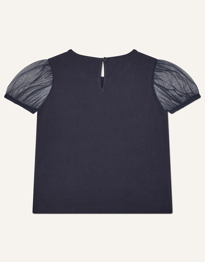 Sequin Swan T-Shirt, Blue (NAVY), large