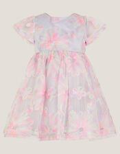 Baby Haisley Appliqué Flower Tulle Dress, Multi (MULTI), large