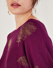 Fawn Feather Jumper, Purple (PURPLE), large