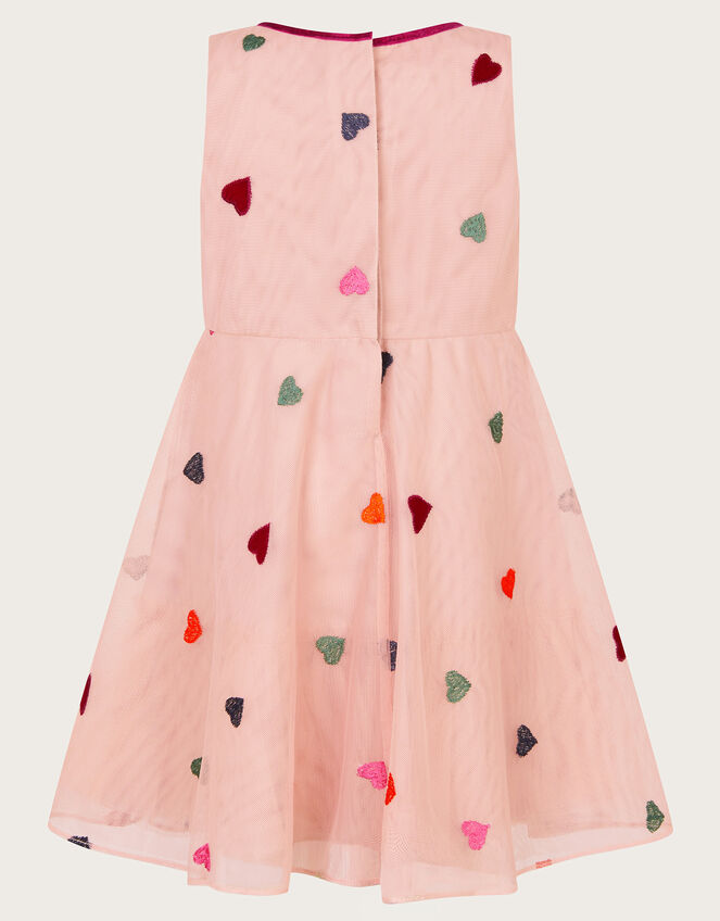 Elegant Pink Quilted Baby Dress with Flower Accents