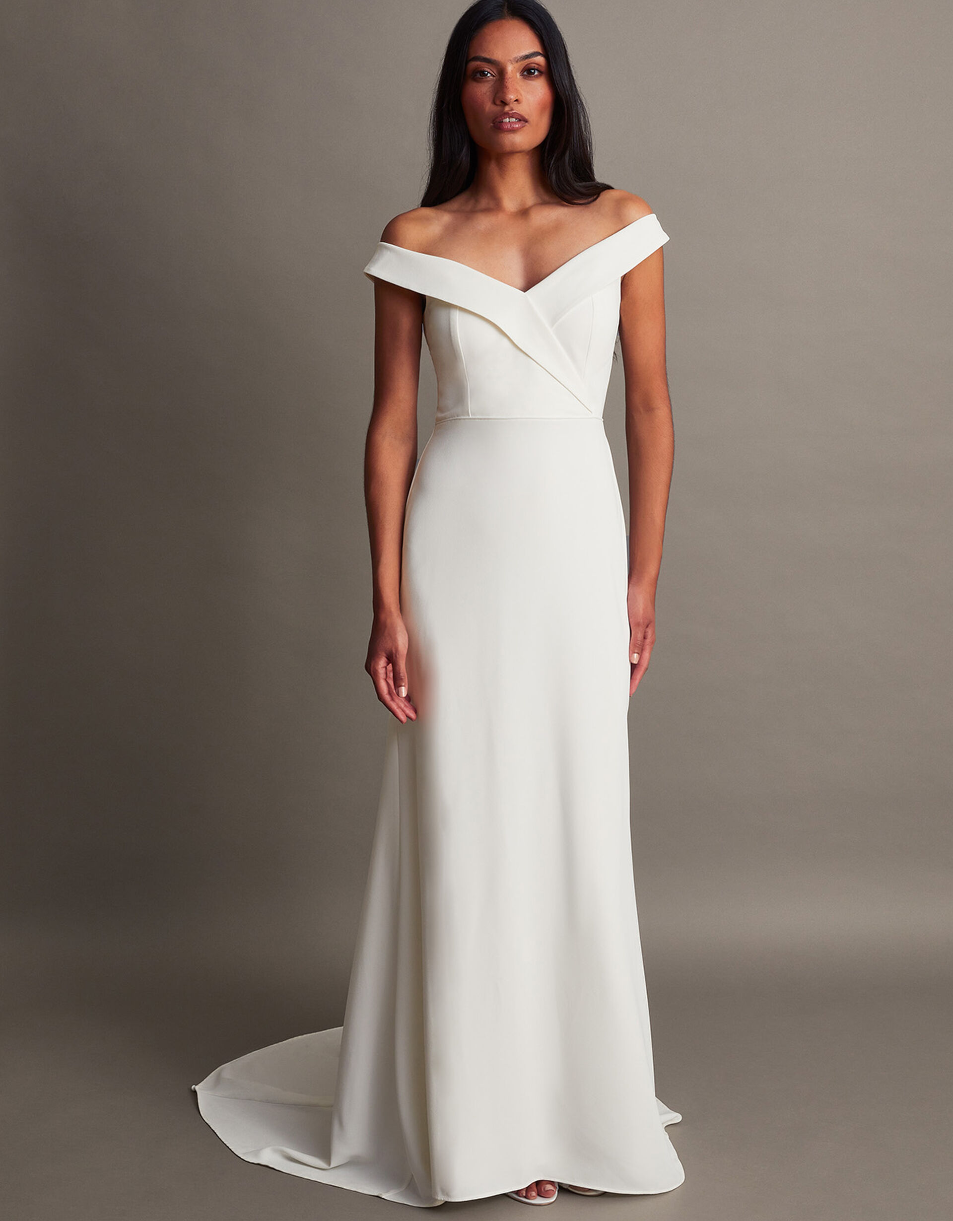 Nancy Bardot Bridal Maxi Dress Ivory Nancy Bardot Bridal Maxi Dress Ivory