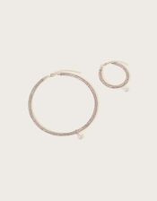 Diamante Necklace and Bracelet Set, , large