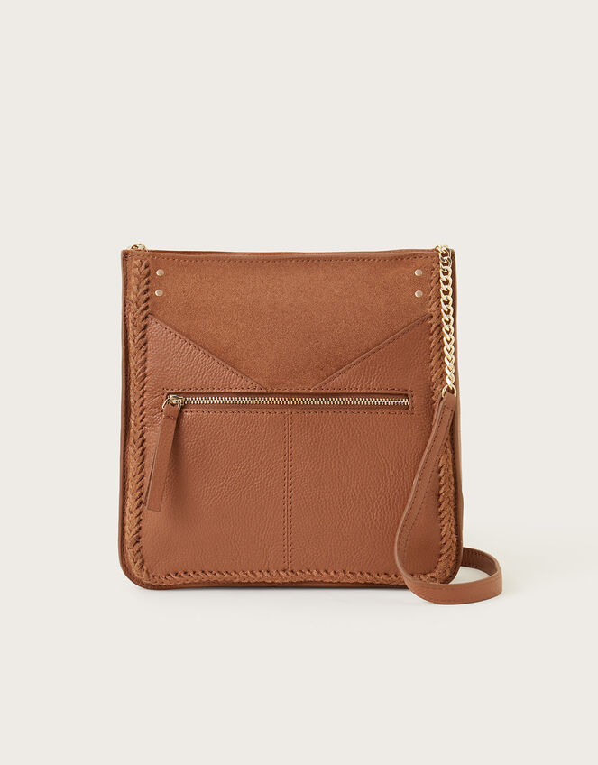 Large Leather Cross-Body Bag, , large