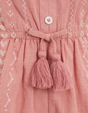 Pineapple Embroidered Playsuit, Pink (PINK), large