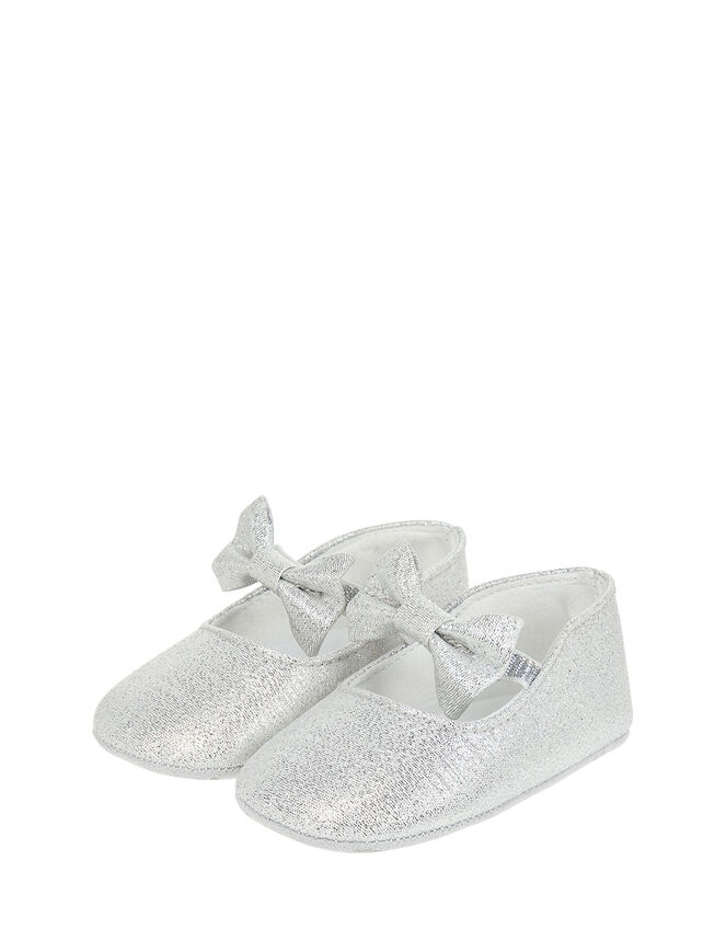Baby Everly Sparkle Booties, Silver (SILVER), large