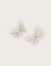 Lacey Butterfly Hair Clips Set of Two, , large