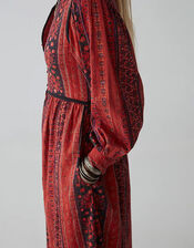Maison Hotel Dalida Embroidered Dress, Red (RED), large