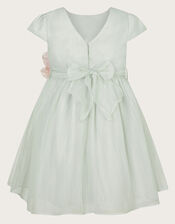 Baby Rossy Corsage Belt Dress, Green (GREEN), large