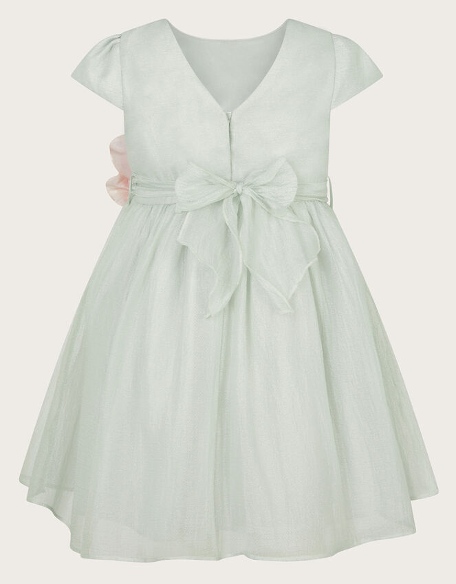 Baby Rossy Corsage Belt Dress, Green (GREEN), large