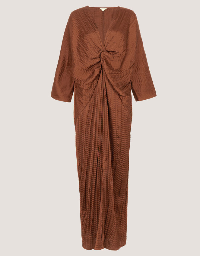 Callie Thorpe x Monsoon Twist Textured Kaftan Dress , Bronze (BRONZE), large