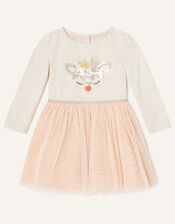 Baby Reindeer Disco Dress , Camel (OATMEAL), large