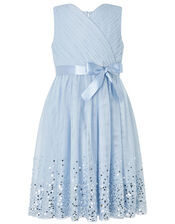Lana Tulle Occasion Dress with Sequinned Hem, Blue (BLUE), large
