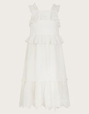 Zahara Broderie Dress, Ivory (IVORY), large