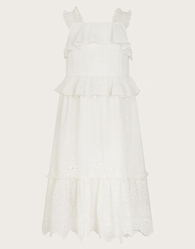 Zahara Broderie Dress, Ivory (IVORY), large