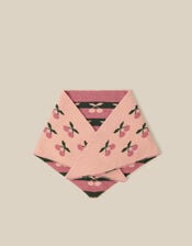 Cherry Knitted Triangle Scarf, , large