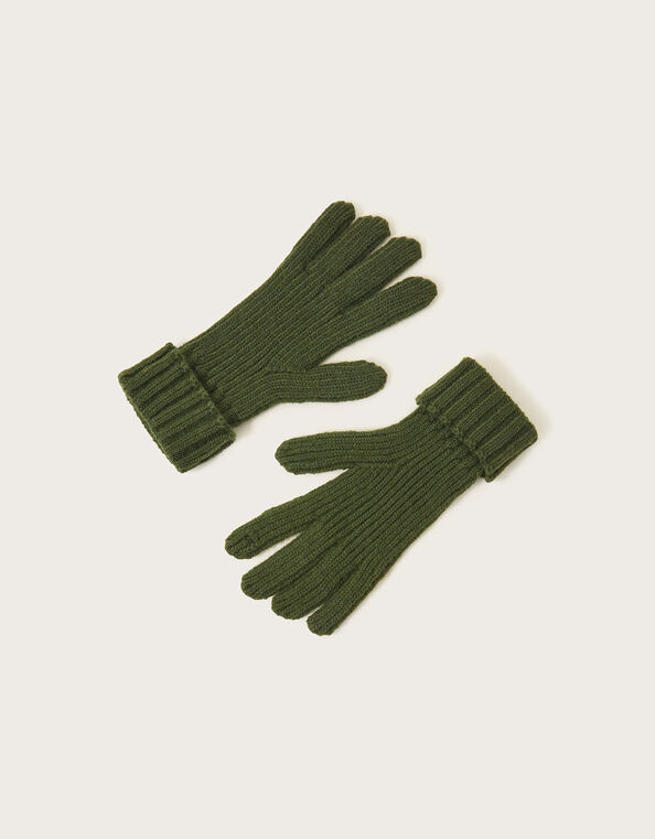 Plaint Knit Gloves, Green (GREEN), large