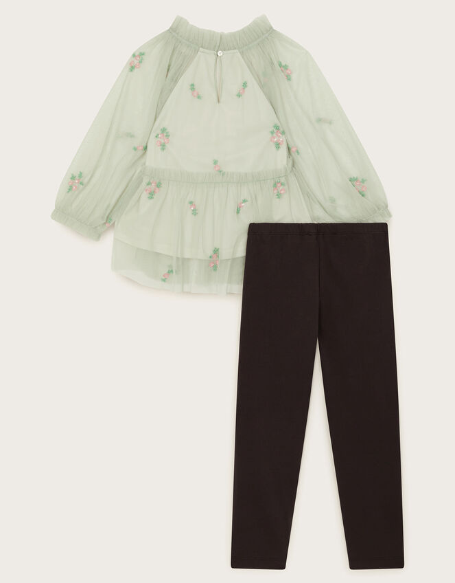 Embellished Top And Legging Set, Green (PALE GREEN), large