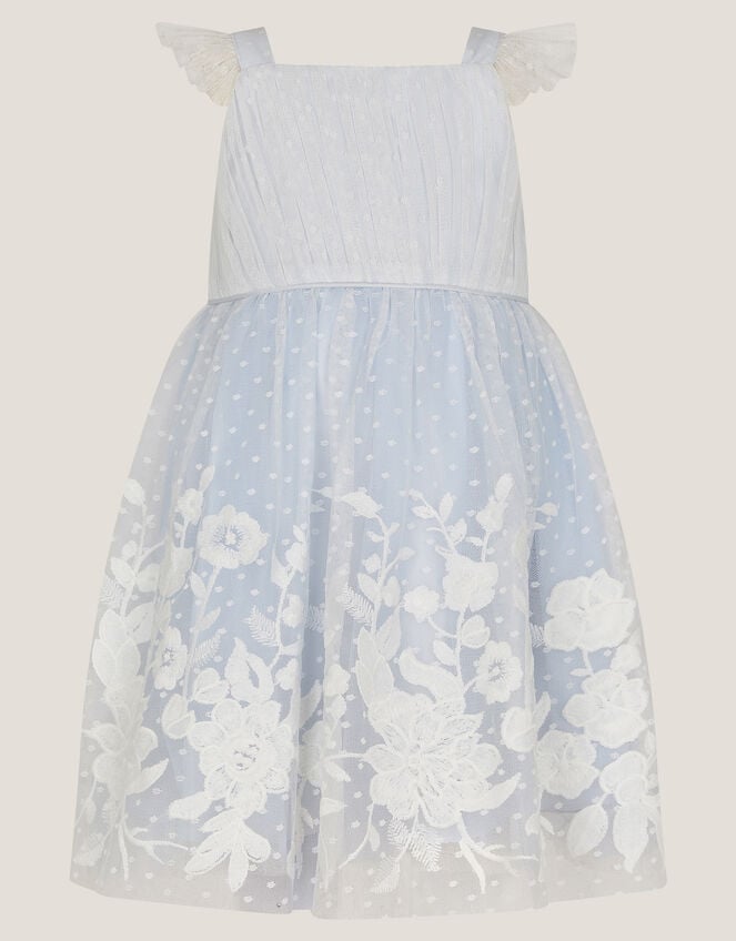 Baby Abigail Embroidered Party Dress, Blue (BLUE), large