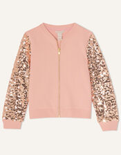 Sequin Unicorn Bomber Jacket, Pink (PINK), large