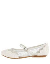 Primrose Sparkle Ballerina Shoes, Silver (SILVER), large