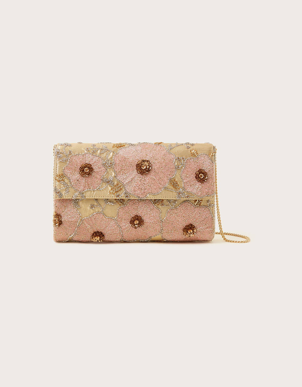 Beaded outlet clutch purse