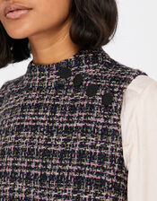 Felissa Tweed Dress, Purple (PURPLE), large