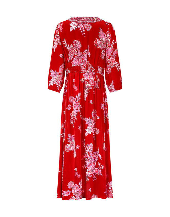 East Floral Print Maxi Dress, Red (RED), large