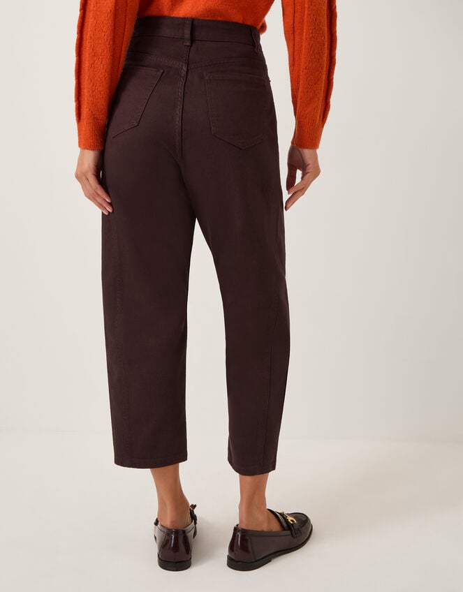 Leah Barrel Jeans, Brown (CHOCOLATE), large