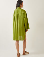 Esme Beach Shirt Dress, Green (GREEN), large