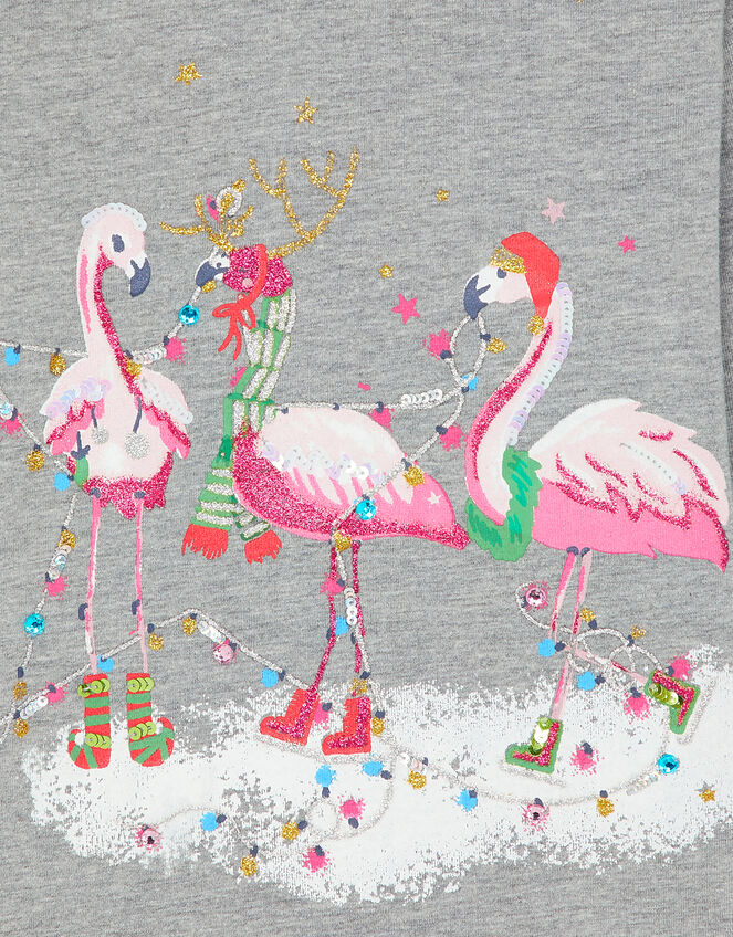 Flamingo Jersey Top, Grey (GREY), large