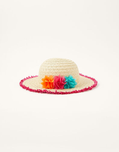 Pom-Pom Straw Sparkle Hat Natural, Natural (NATURAL), large